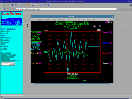 Screen dump of NIC after collecting data